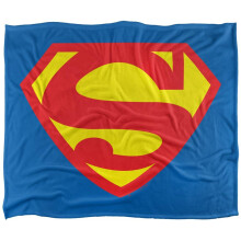 (147cm x 91cm, Multicoloured) Superman 1955 Shield Blanket