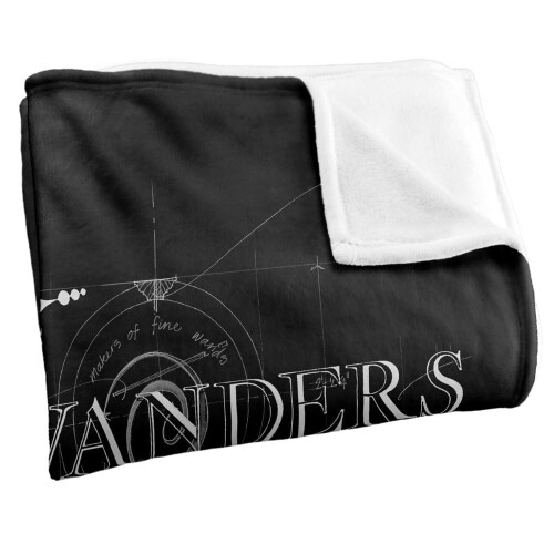 Harry Potter (152cm x 127cm, Black) Harry Potter Ollivanders Wand Makers Blanket 2