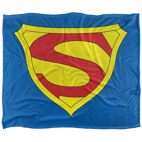 Superman (152cm x 127cm, Multicoloured) Superman 1941 Shield Soft Touch Blanket