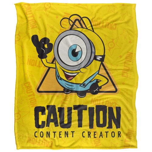 Minions James Caution Content Creator Blanket 1