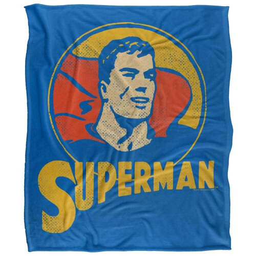 Superman (152cm x 127cm, Multicoloured) Superman Superman Circle Soft Touch Blanket