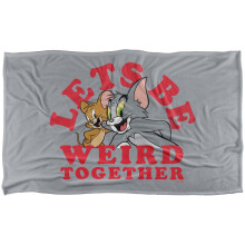 (147cm x 91cm, Multicoloured) Tom And Jerry Weird Together Valentine Blanket