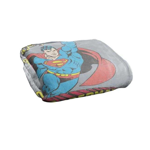 Superman (152cm x 127cm, Multicoloured) Superman On The Job Soft Touch Blanket 1