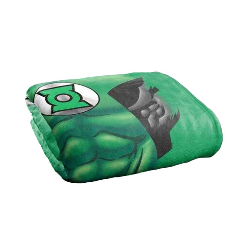 (147cm x 91cm, Multicoloured) Green Lantern Chest Print Soft Touch Blanket 1