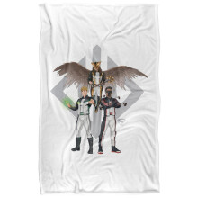 (147cm x 91cm, Grey) Superman 2025 Justice Gang Trio Logo Blanket