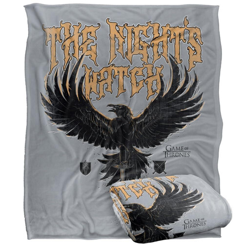 Game of Thrones (152cm x 127cm, Multicoloured) Game Of Thrones Nights Watch Eagle Soft Touch Blanket 1