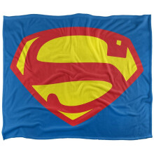 (152cm x 127cm, Multicoloured) Superman 1948 Shield Blanket