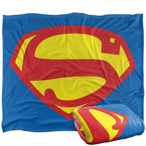 Superman (152cm x 127cm, Multicoloured) Superman 1948 Shield Blanket 1