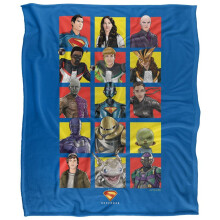 (147cm x 91cm, Multicoloured) Superman 2025 Character Square Blanket