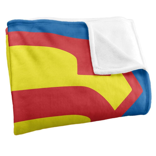 Superman (147cm x 91cm, Multicoloured) Superman 1948 Shield Blanket 2
