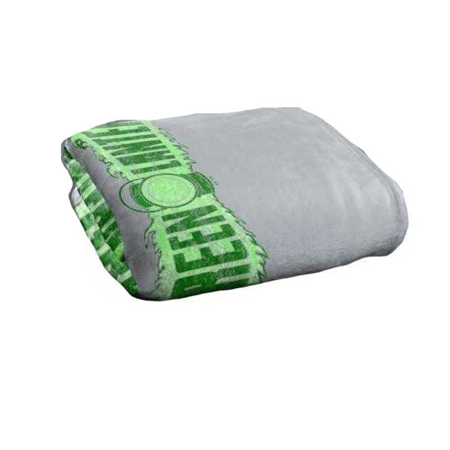 (127cm x 152cm, Grey/Green) Green Lantern Text Logo Soft Touch Blanket 1