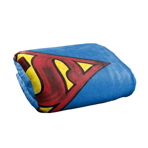 Superman (147cm x 91cm, Multicoloured) Superman Shield Soft Touch Blanket 1