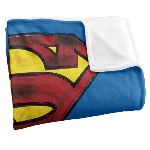 Superman (152cm x 127cm, Multicoloured) Superman Shield Soft Touch Blanket 2