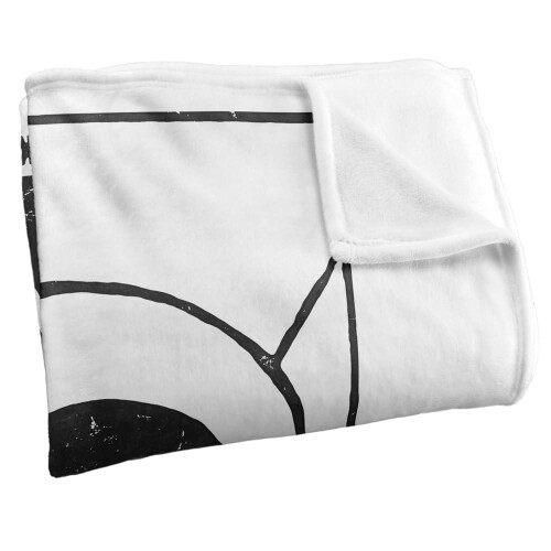 Batman (147cm x 91cm, White/Black) Batman Icon Supersoft Blanket 2
