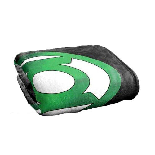(147cm x 91cm, Multicoloured) Green Lantern Chrome Logo Soft Touch Blanket 1
