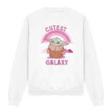 (XL, White) Star Wars Unisex Adult Cutest In The Galaxy Grogu Sweatshirt