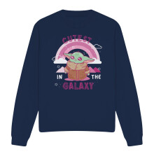 (M, Navy) Star Wars Unisex Adult Cutest In The Galaxy Grogu Sweatshirt