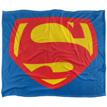 (147cm x 91cm, Multicoloured) Superman 1970 Shield Blanket