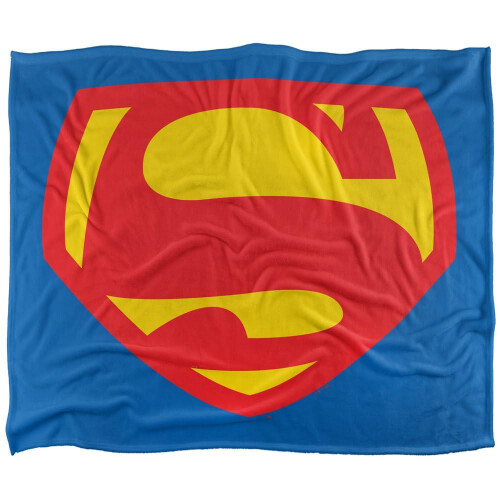 Superman (147cm x 91cm, Multicoloured) Superman 1970 Shield Blanket