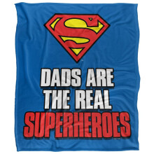 (147cm x 91cm, Multicoloured) Superman Dads Are The Real Superhoroes Fathers Day Blanket