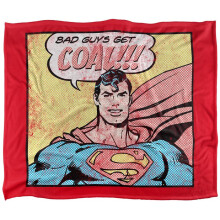 (147cm x 91cm, Multicoloured) Superman Bad Guys Get Coal Vintage Blanket