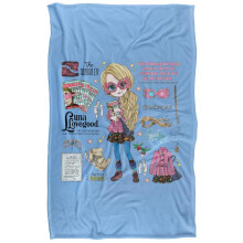 (147cm x 91cm, Multicoloured) Harry Potter Everything That Is Luna Lovegood Blanket