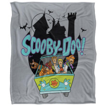 (152cm x 127cm, Multicoloured) Scooby Doo Drive! The Mystery Machine Soft Touch Blanket