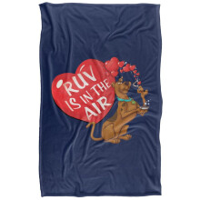 (147cm x 91cm, Multicoloured) Scooby Doo Ruv Is In The Air Valentine's Day Blanket