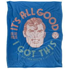(152cm x 127cm, Multicoloured) Superman All Good I Got This Blanket