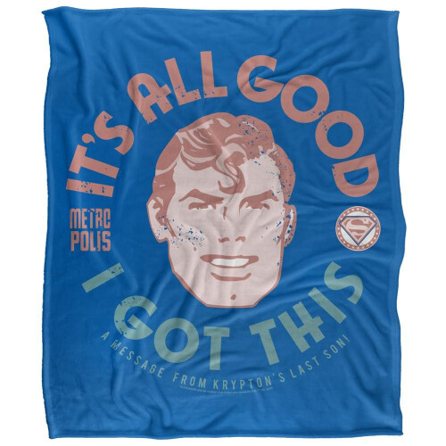 Superman (152cm x 127cm, Multicoloured) Superman All Good I Got This Blanket
