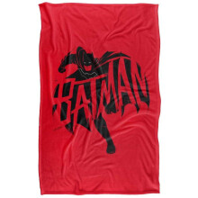 (147cm x 91cm, Red/Black) Batman Running Supersoft Blanket