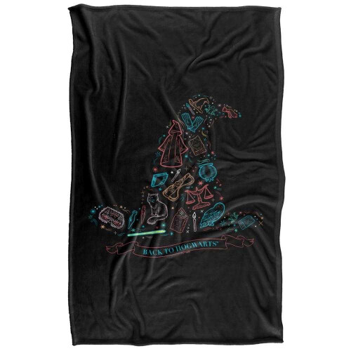 Harry Potter (152cm x 127cm, Multicoloured) Harry Potter Back To Hogwarts Soft Touch Blanket