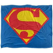 (152cm x 127cm, Multicoloured) Superman 1986 Shield Soft Touch Blanket