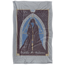 (147cm x 91cm, Multicoloured) Harry Potter The Deathly Hallows Retro Poster Blanket