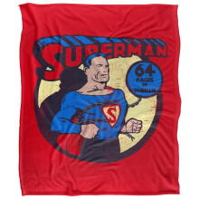 (152cm x 127cm, Multicoloured) Superman 64 Pages Of Thrillsi Soft Touch Blanket