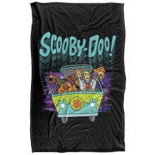 (152cm x 127cm, Multicoloured) Scooby Doo Frightened Driving Soft Touch Blanket
