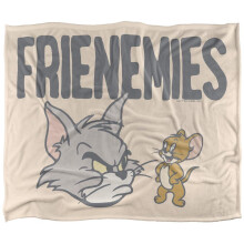 (127cm x 152cm, Multicoloured) Tom And Jerry The F Is For Frenemies Soft Touch Blanket