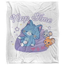 (152cm x 127cm, Multicoloured) Tom And Jerry Gokko Nap Time Soft Touch Blanket