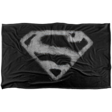 (91cm x 147cm, Black/Grey) Superman 2010 Shield Soft Touch Blanket
