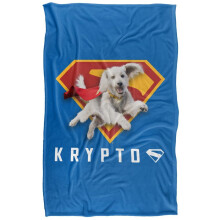 (147cm x 91cm, Multicoloured) Superman Krypto The Super Dog Shield Blanket