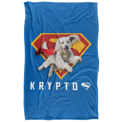 Superman (152cm x 127cm, Multicoloured) Superman Krypto The Super Dog Shield Blanket