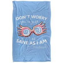 (152cm x 127cm, White) Harry Potter Luna Lovegood Spectrespecs Blanket