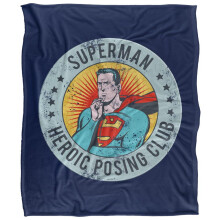 (147cm x 91cm, Multicoloured) Superman Heroic Posing Club Blanket