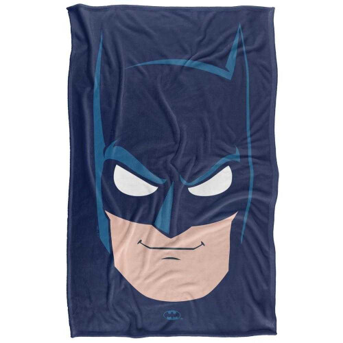 Batman (152cm x 127cm, Navy) Batman Large Face Blanket