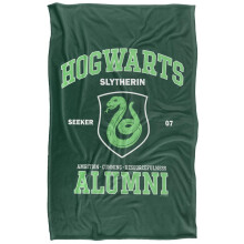 (152cm x 127cm, Green) Harry Potter Hogwarts Alumni Slytherin Blanket