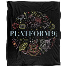 (147cm x 91cm, Multicoloured) Harry Potter Platform 9 3/4 Soft Touch Blanket