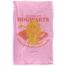 (147cm x 91cm, Pink) Harry Potter Hermione Back To Hogwarts Blanket