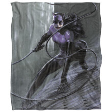 (147cm x 91cm, Black) Batman Catwoman Rooftop Blanket