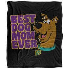 (152cm x 127cm, Multicoloured) Scooby Doo Best Dog Mom Ever Soft Touch Blanket