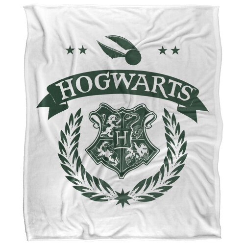 Harry Potter (152cm x 127cm, White) Harry Potter Quidditch Blanket